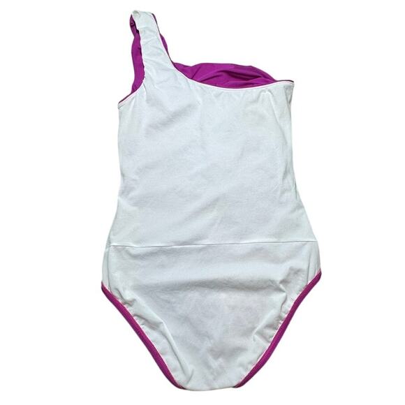 HILOR ONE SHOULDER ONE PIECE ROUCHED SWIMSUIT BRIGHT PURPLE SIZE 12 - Picture 8 of 8